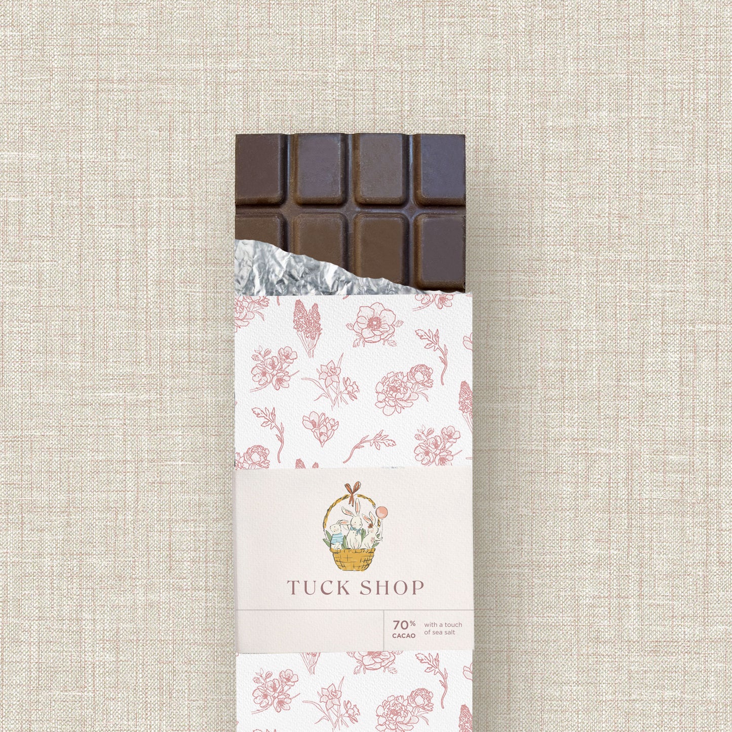Spring Easter 70% Dark Chocolate with Touch of Sea Salt