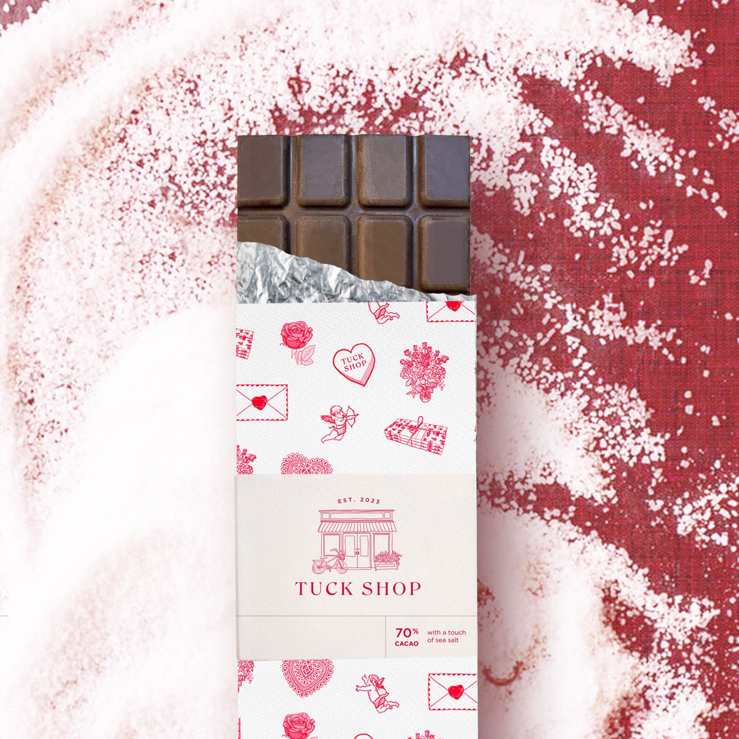 Valentine's 70% Dark Chocolate with Touch of Sea Salt